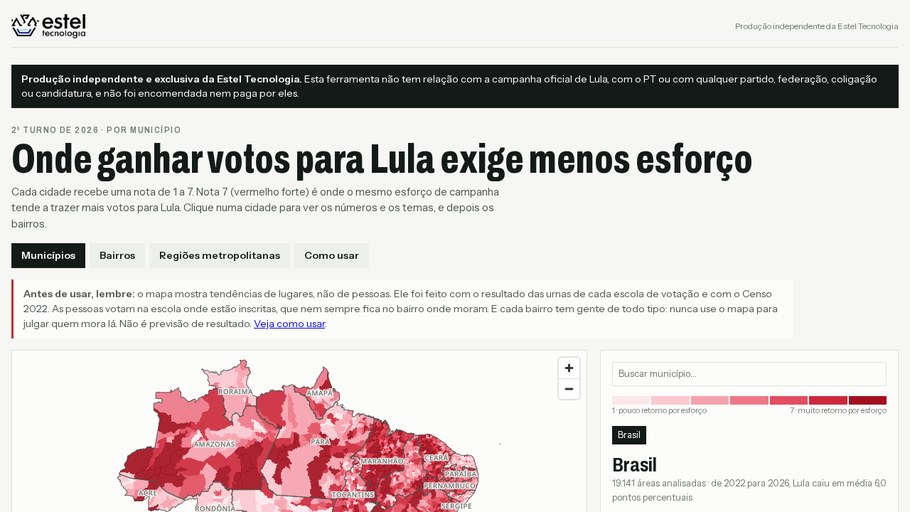 Prévia do conteúdo "Onde ganhar votos exige menos esforço"