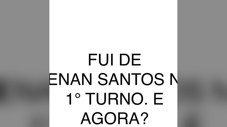 Prévia do conteúdo "Fui de Renan Santos no 1º turno. E agora?"