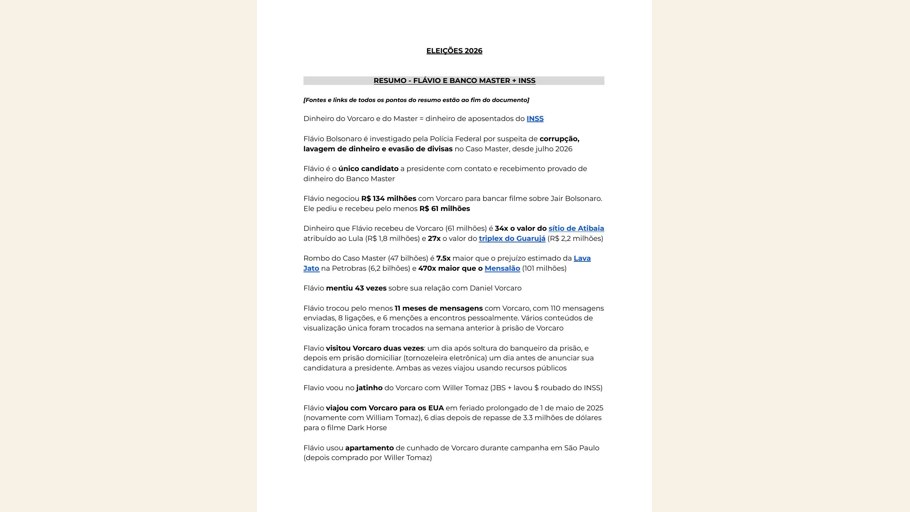 Prévia do conteúdo "TODAS as acusações de Flávio"