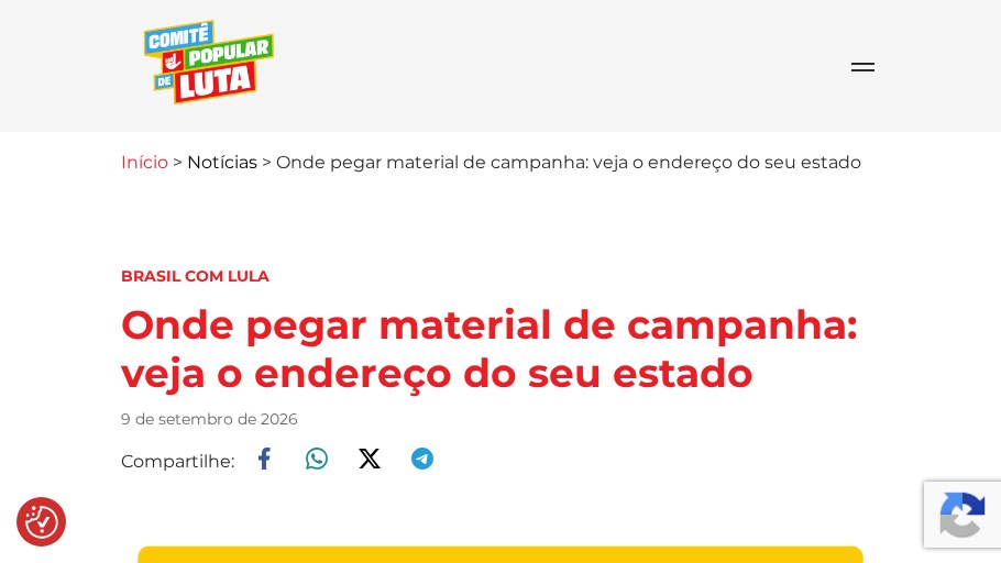 Prévia do conteúdo "Onde Pegar Material de Campanha"