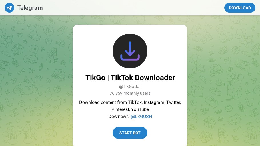 Prévia do conteúdo "TikGo: Baixar Vídeos "